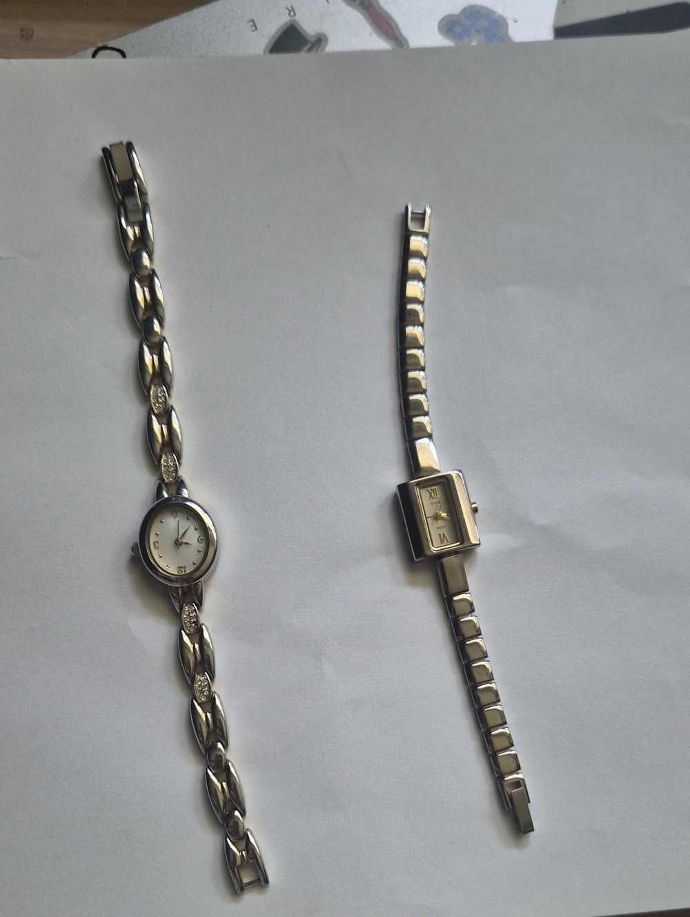 Silver Tone Women’s Bracelet Watches - Pair